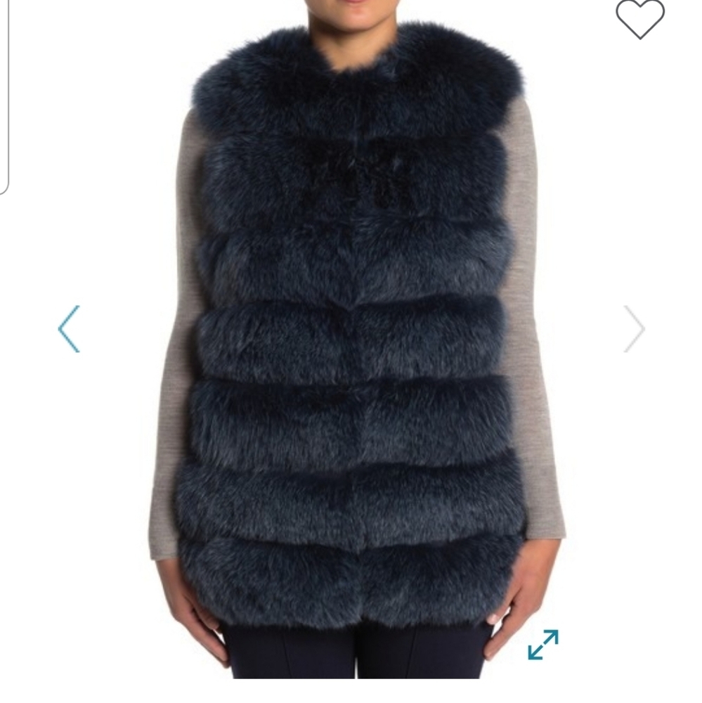 Black Fox Fur Vest